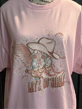 Gildan Light Pink Lets go girls tee